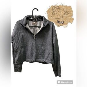 Calvin Kline Crop Heather Gray Blue Jacket Small